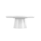 Large White Wooden Grain Effect Coffee Table