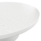 Large White Wooden Grain Effect Coffee Table