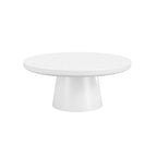 Large White Wooden Grain Effect Coffee Table