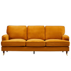 Olivia 3 Seater Sofa in Burnt Orange Velvet by Harry Christian Home