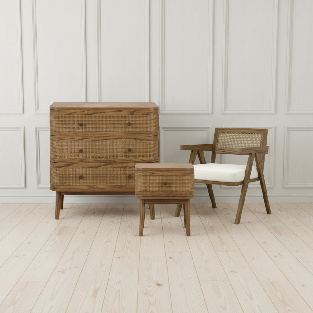 Smoked Bedside Cabinet