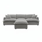 Santa Barbara Modular Sofa Grey
Stunning, modern feather filled sofa with included footstool.