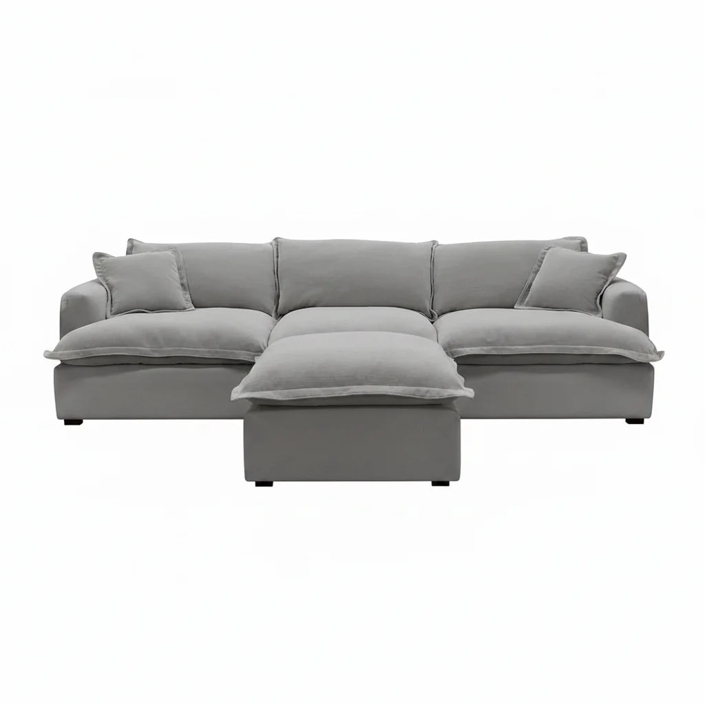 Santa Barbara Modular Sofa Grey
Stunning, modern feather filled sofa with included footstool.