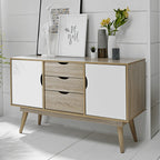 Light Oak & White Sideboard