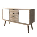 Light Oak & White Sideboard