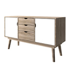 Light Oak & White Sideboard