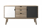 Grey Oak and White Living Room Furniture Set
