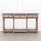 Rustic Wooden Breakfront Console