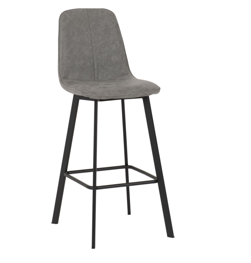 Concrete Effect Bar Table and Two Stools Set