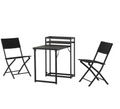 Foldaway Two Seats Plus Table Outdoor Garden Furniture Set