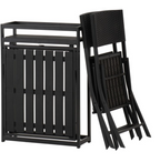 Foldaway Two Seats Plus Table Outdoor Garden Furniture Set