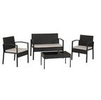 Cedar 4 Piece Garden Set in Black
