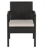 Cedar 4 Piece Garden Set in Black