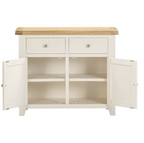 Windsor 2 Door 2 Drawer Sideboard - Ivory/Oak
