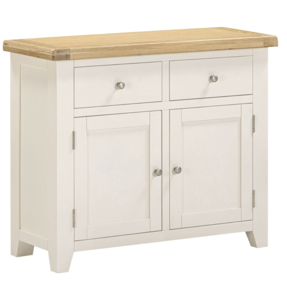 Windsor 2 Door 2 Drawer Sideboard - Ivory/Oak