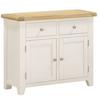 Windsor 2 Door 2 Drawer Sideboard - Ivory/Oak