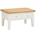 Windsor 2 Drawer Coffee Table - Ivory/Oak