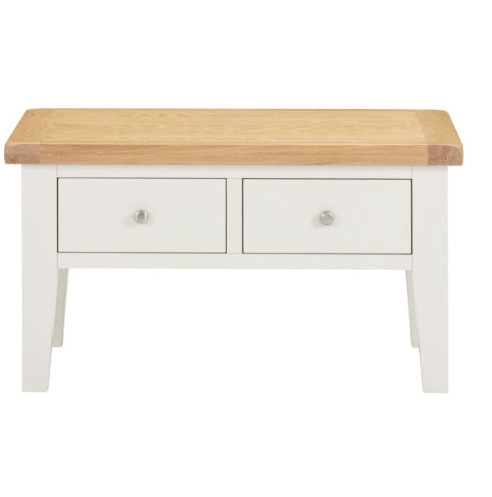 3 Piece Ivory & Oak Living Room Furniture Set