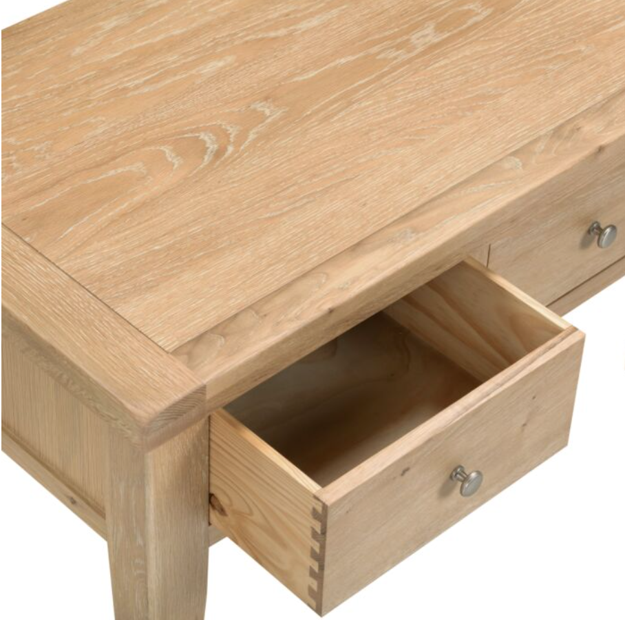 Windsor 2 Drawer Coffee Table - Natural Oak