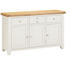 Windsor 3 Door 3 Drawer Sideboard - Ivory/Oak