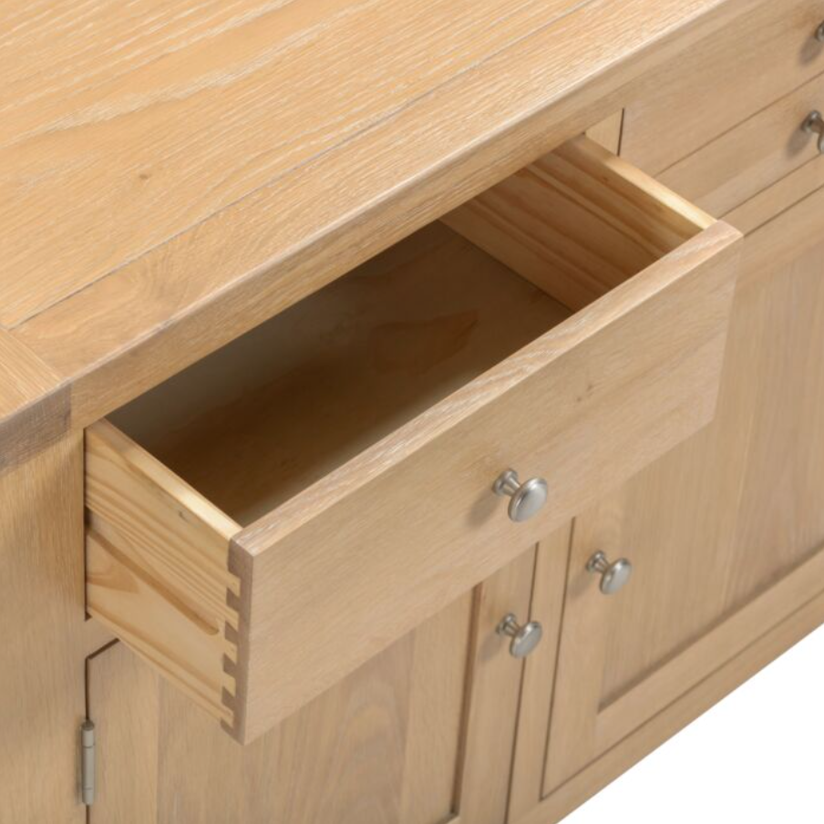 4 Piece Oak Living Room Furniture Set