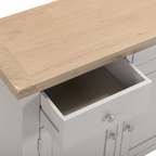 4 Piece Grey & Oak Living Room Furniture Set
