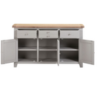 4 Piece Grey & Oak Living Room Furniture Set