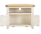 Windsor Corner TV Unit - Ivory/Oak