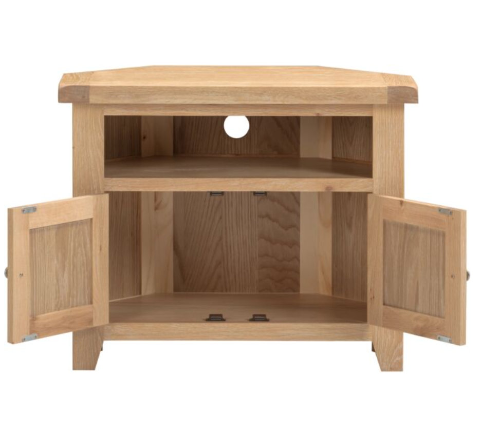 Windsor Corner TV Unit - Natural Oak