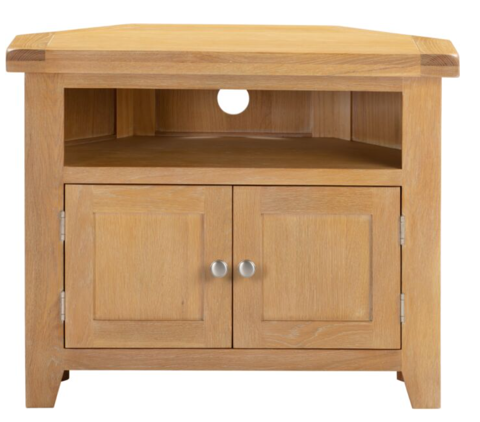 Windsor Corner TV Unit - Natural Oak