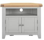 Windsor Corner TV Unit - Pebble Grey/Oak