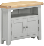 Windsor Corner TV Unit - Pebble Grey/Oak