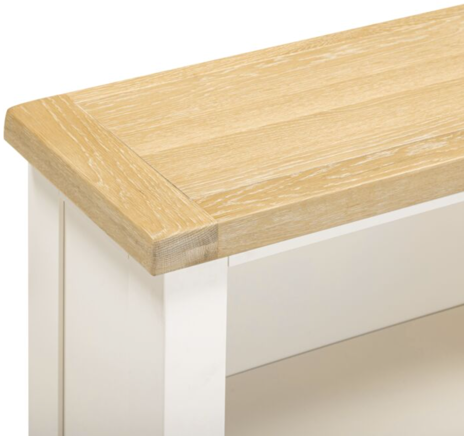 Windsor Low Bookcase - Ivory/Oak