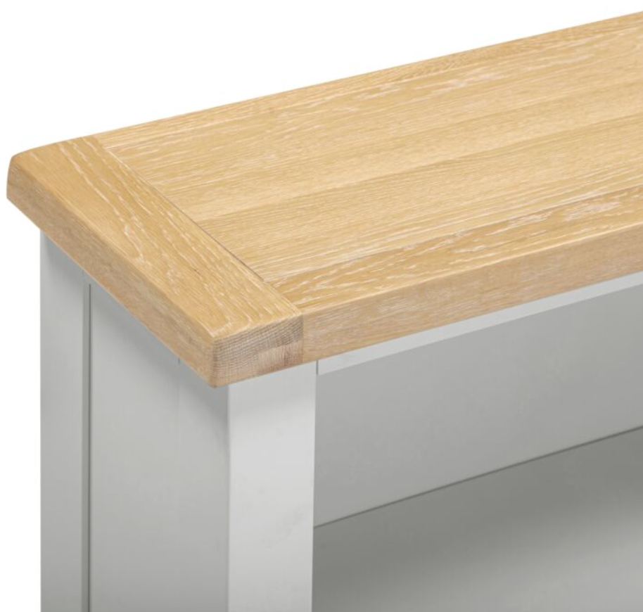 Windsor Low Bookcase - Pebble Grey/Oak