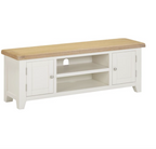 4 Piece Ivory & Oak Living Room Furniture Set