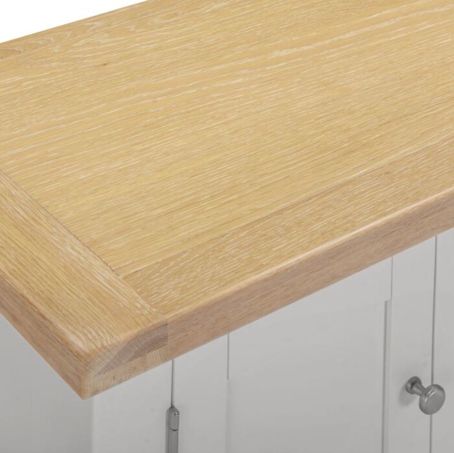 Windsor Straight TV Unit - Pebble Grey/Oak