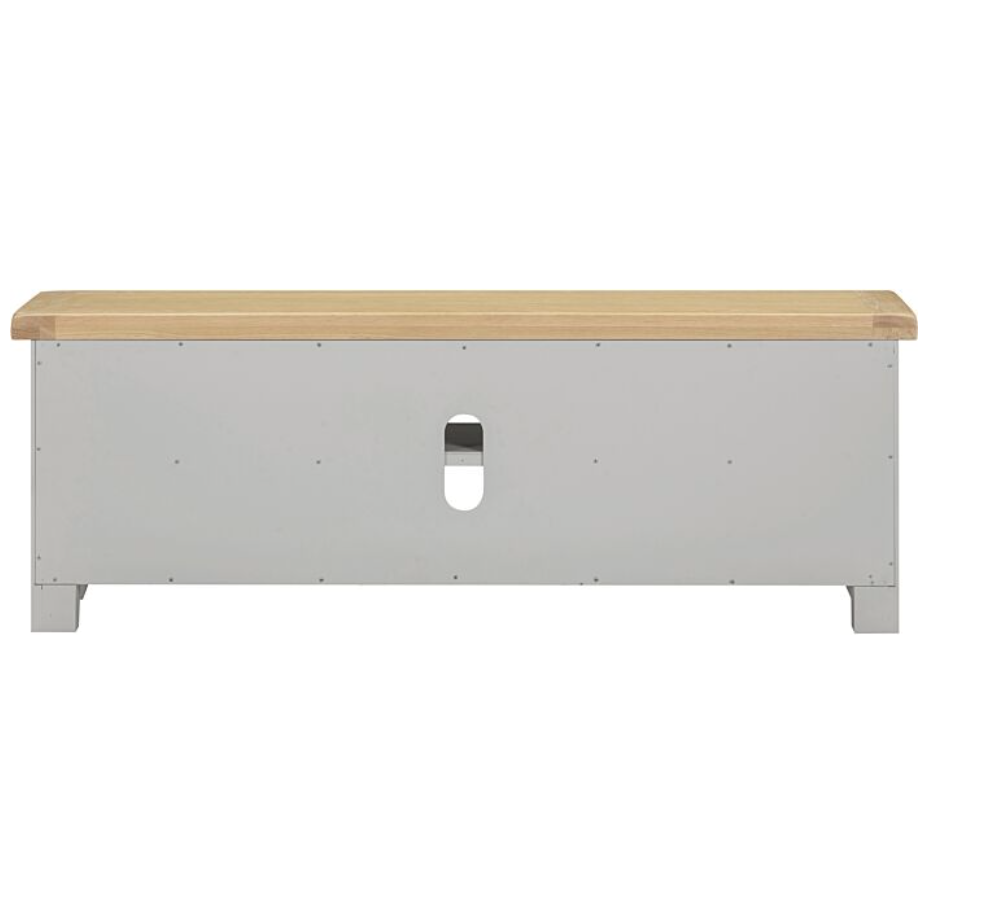 Windsor Straight TV Unit - Pebble Grey/Oak