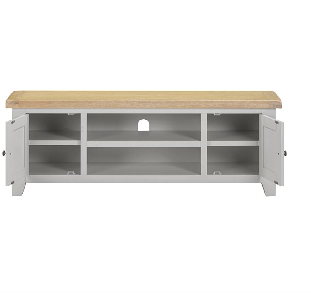3 Piece Grey & Oak Living Room Furniture Set