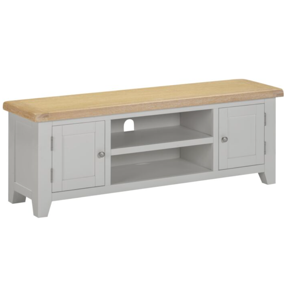 3 Piece Grey & Oak Living Room Furniture Set