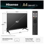 Hisense A4Q 40" HD Smart TV - 40A4QTUK