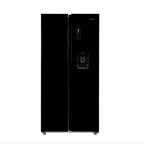 430L American Style Fridge Freezer in Black