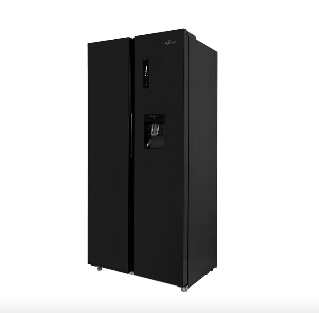 430L American Style Fridge Freezer in Black