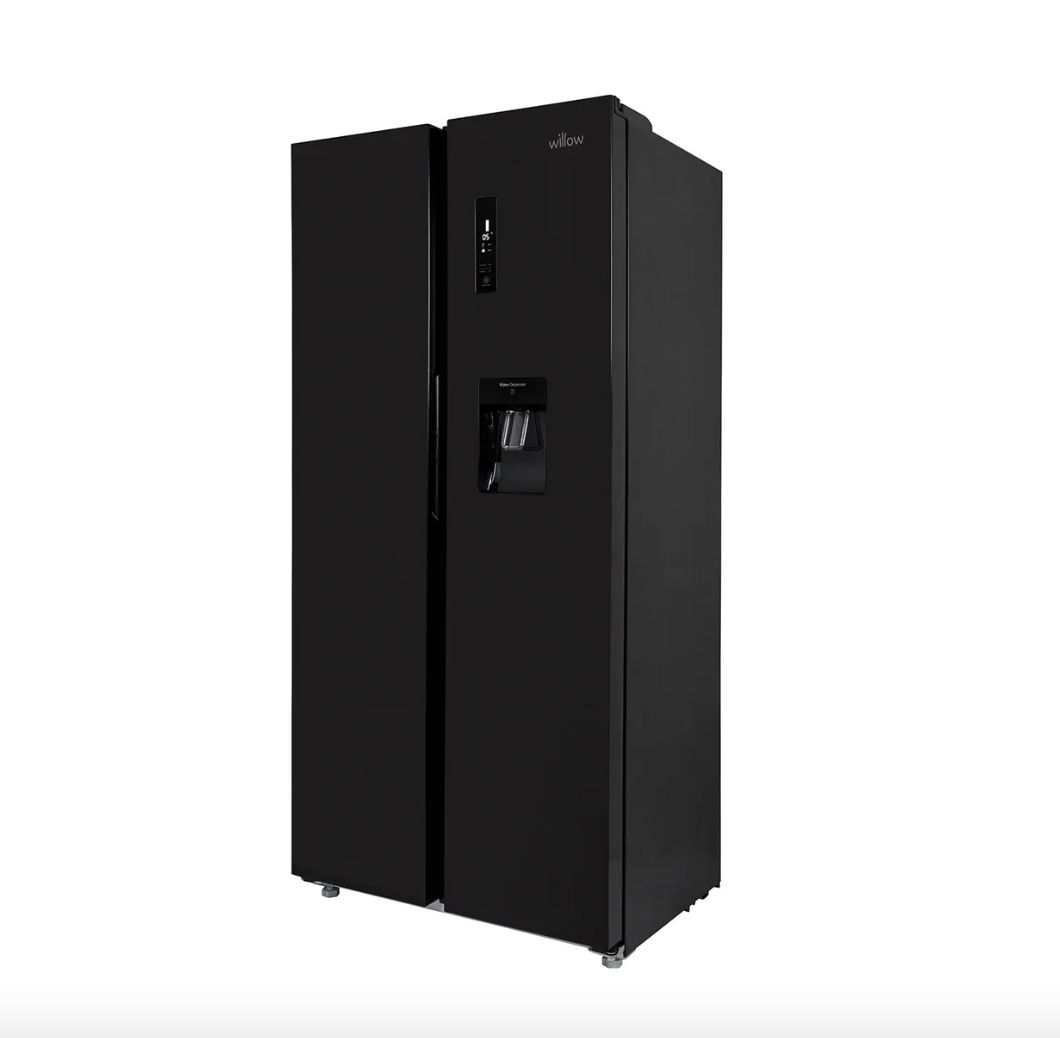 430L American Style Fridge Freezer in Black
