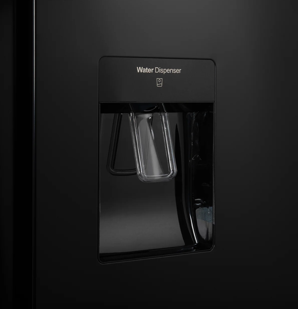 430L American Style Fridge Freezer in Black