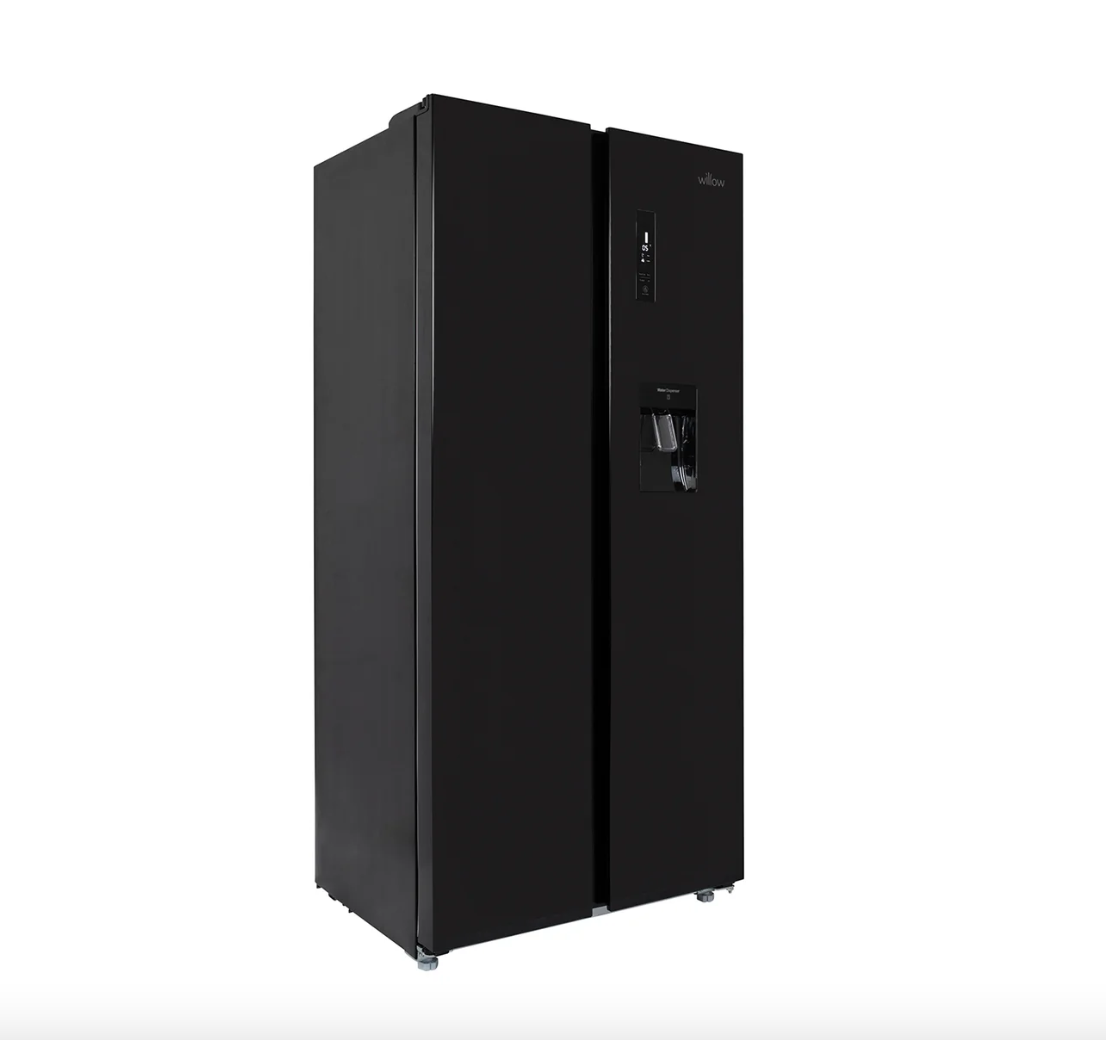 430L American Style Fridge Freezer in Black
