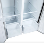 430L American Style Fridge Freezer in Black