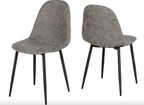 Grey Modern Dining Table with 4 Chairs Dining Set