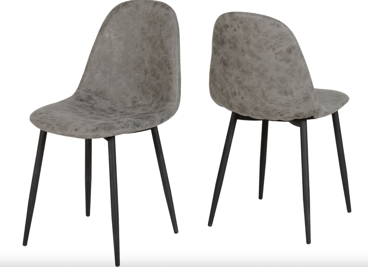 Grey Modern Dining Table with 4 Chairs Dining Set