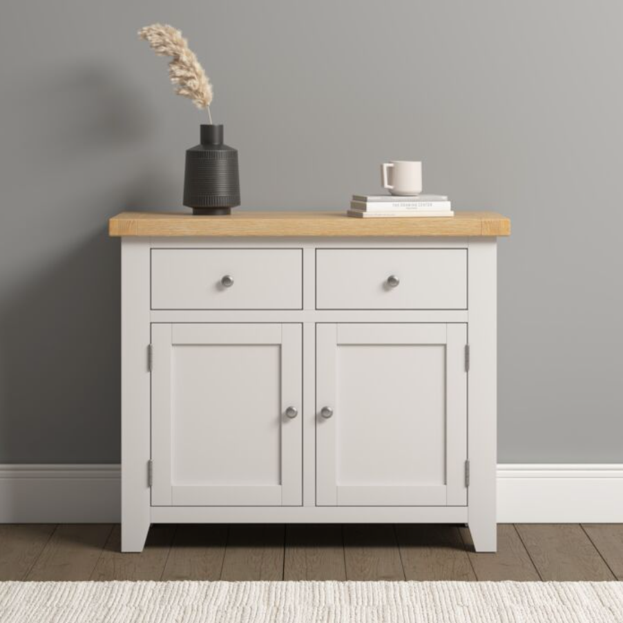 3 Piece Ivory & Oak Living Room Furniture Set