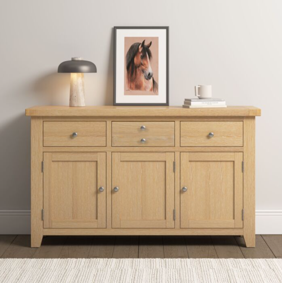 4 Piece Oak Living Room Furniture Set